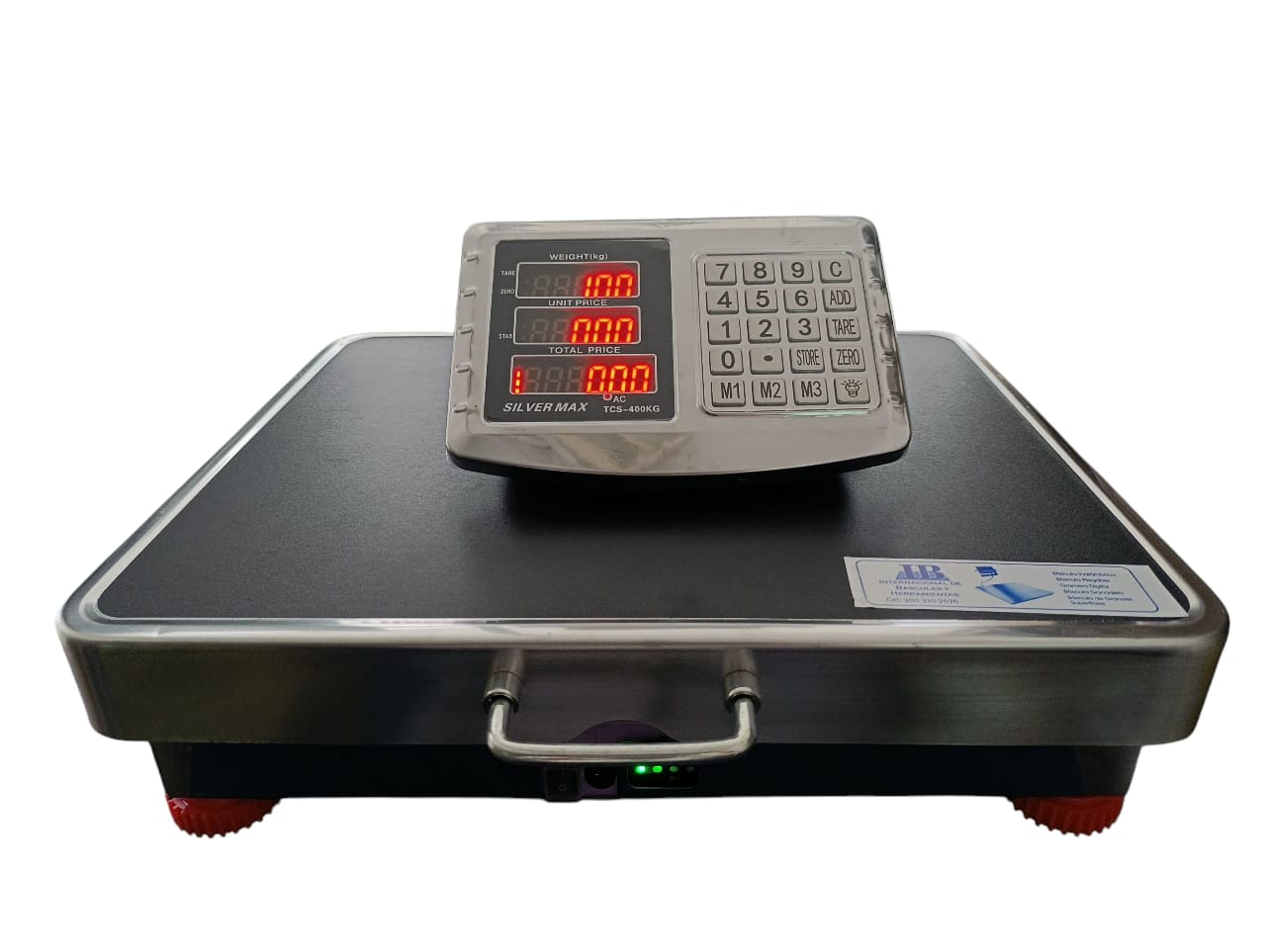 Bascula De 400 Kilos En Acero Inoxidable Silver Max