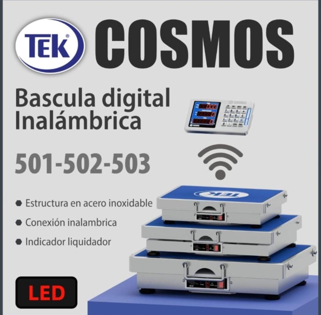 Bascula 400 Kilos Full Acero Inoxidable TEK Europea