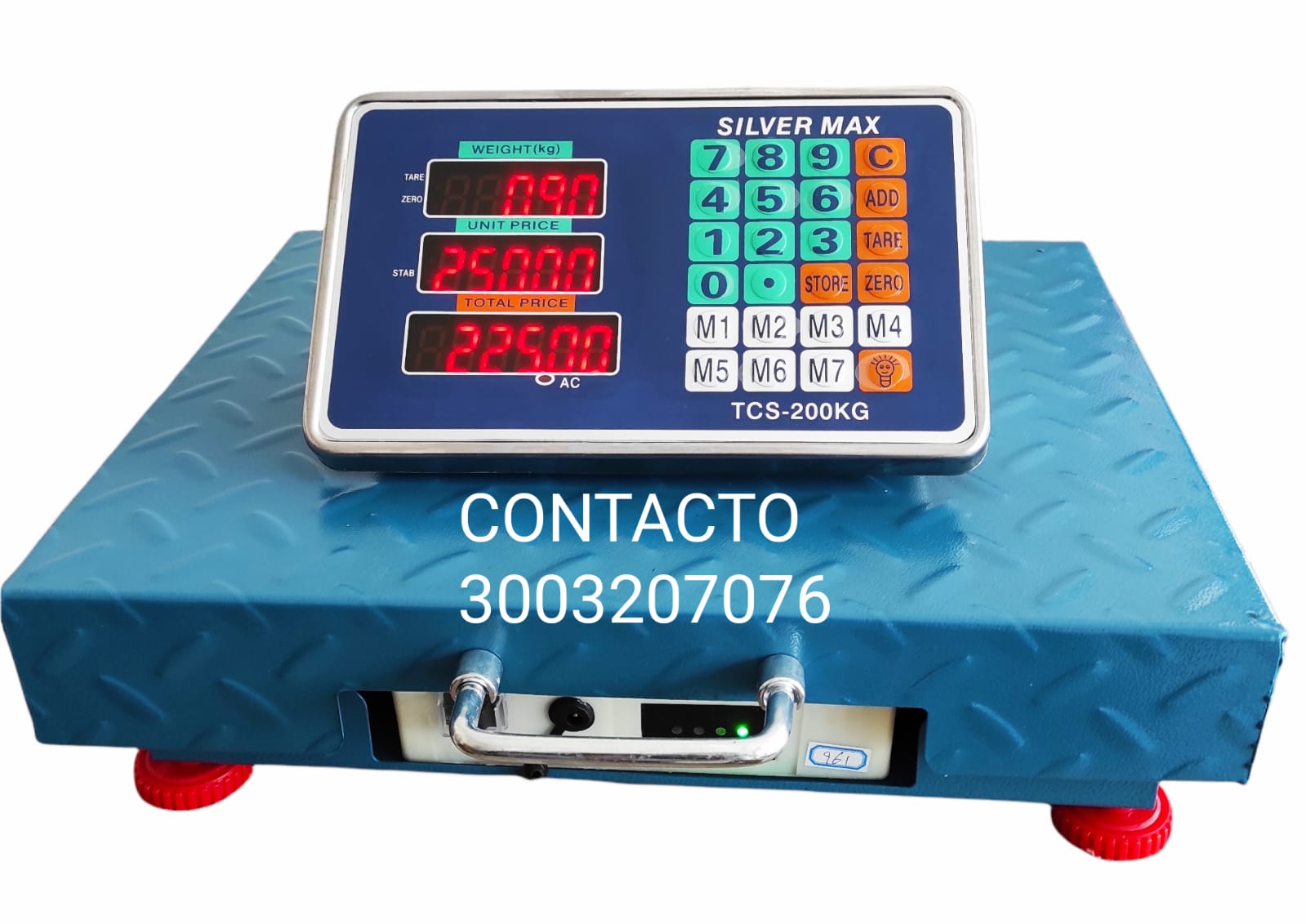 Bascula 200 Kilos Inalambrica en Hierro Silver Max